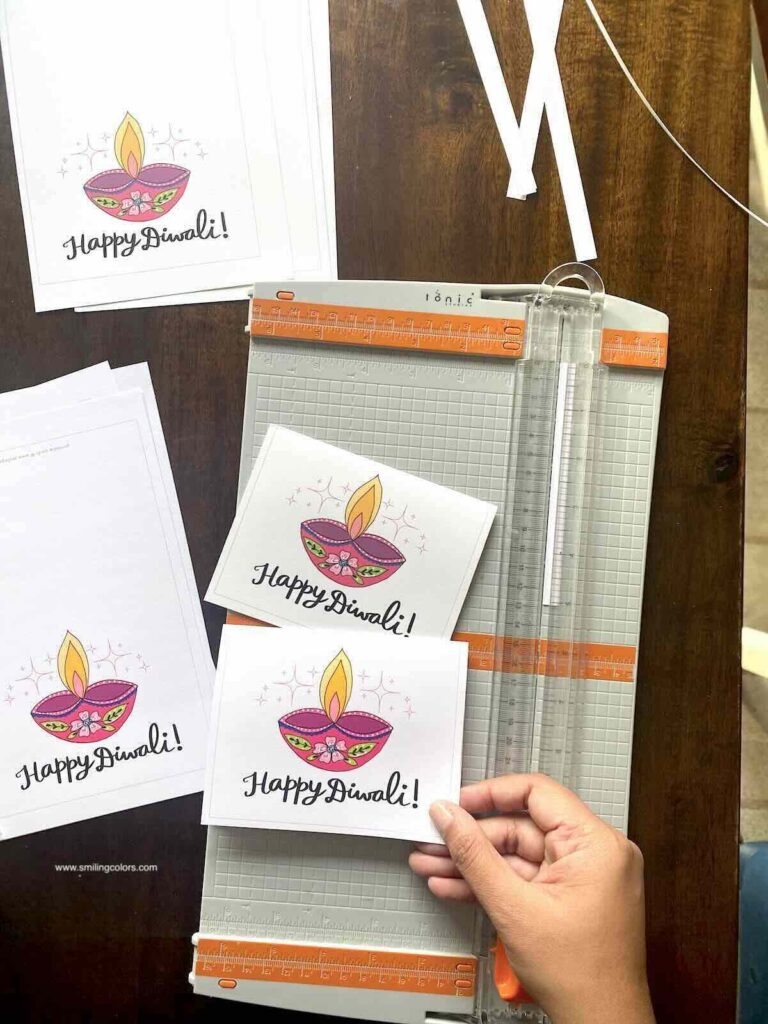 Print at home Diwali Cards