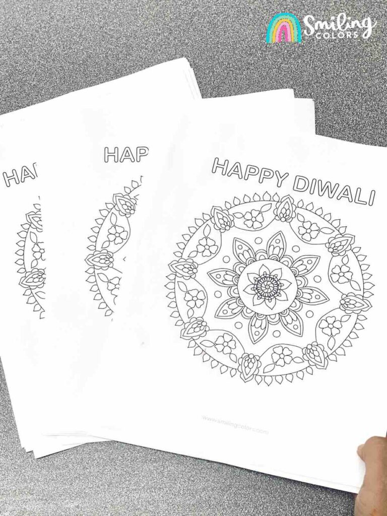 Happy Diwali Coloring pages to print