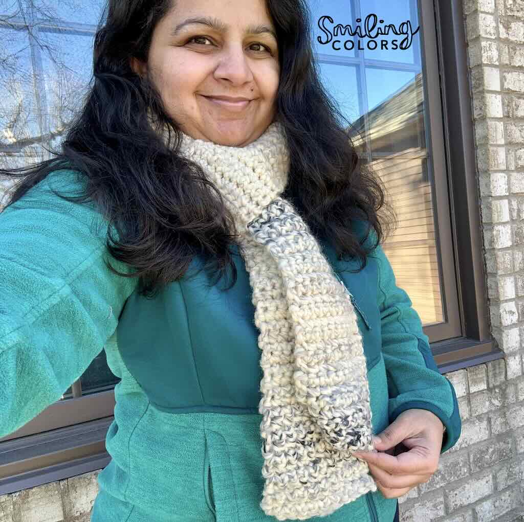 how to crochet a scarf for beginners using single crochet
