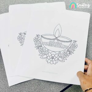 Shubh Deepavali Coloring Page