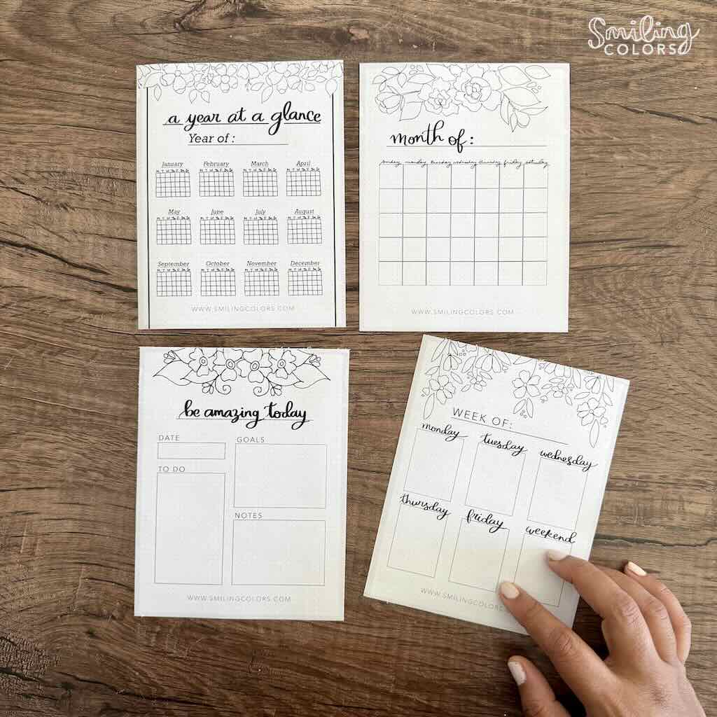 bullet journal printables A5 size