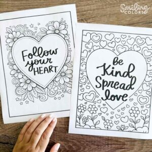 heart coloring pages