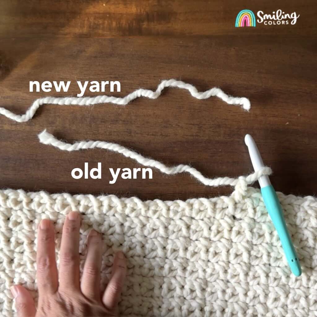 how to do the magic loop join showing new yarn and old yarn
