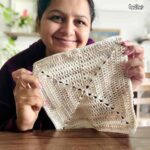 crochet granny square dishcloth