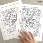 Mothers day coloring page
