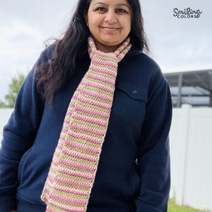 Striped Crochet Scarf Pattern