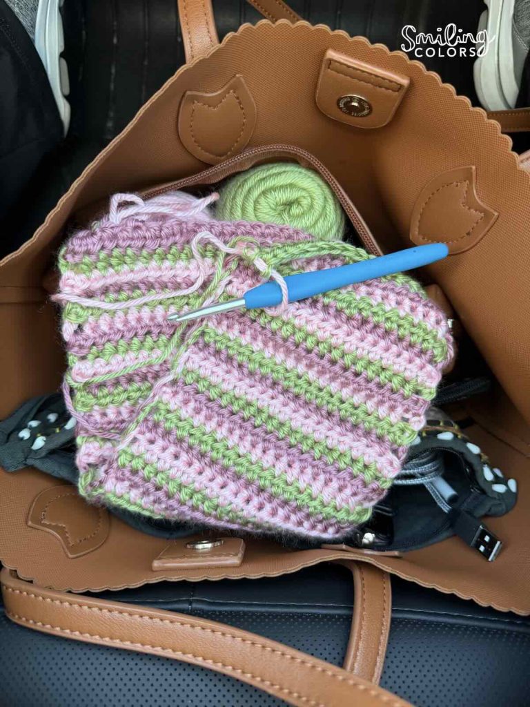 crochet project bag 1