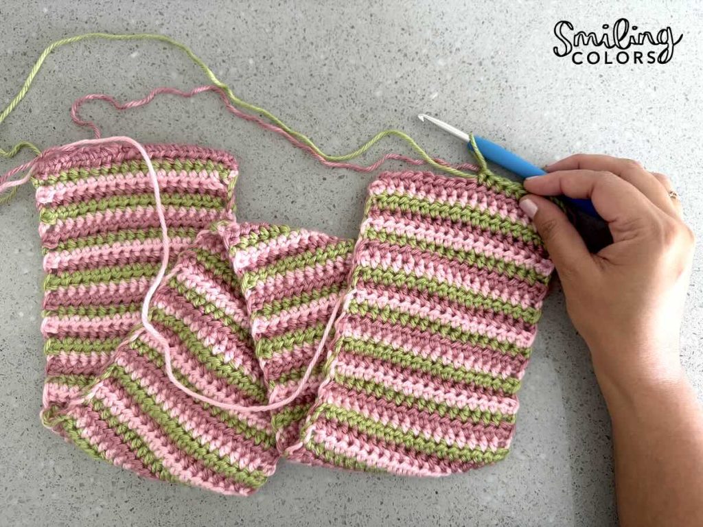 striped crochet scarf