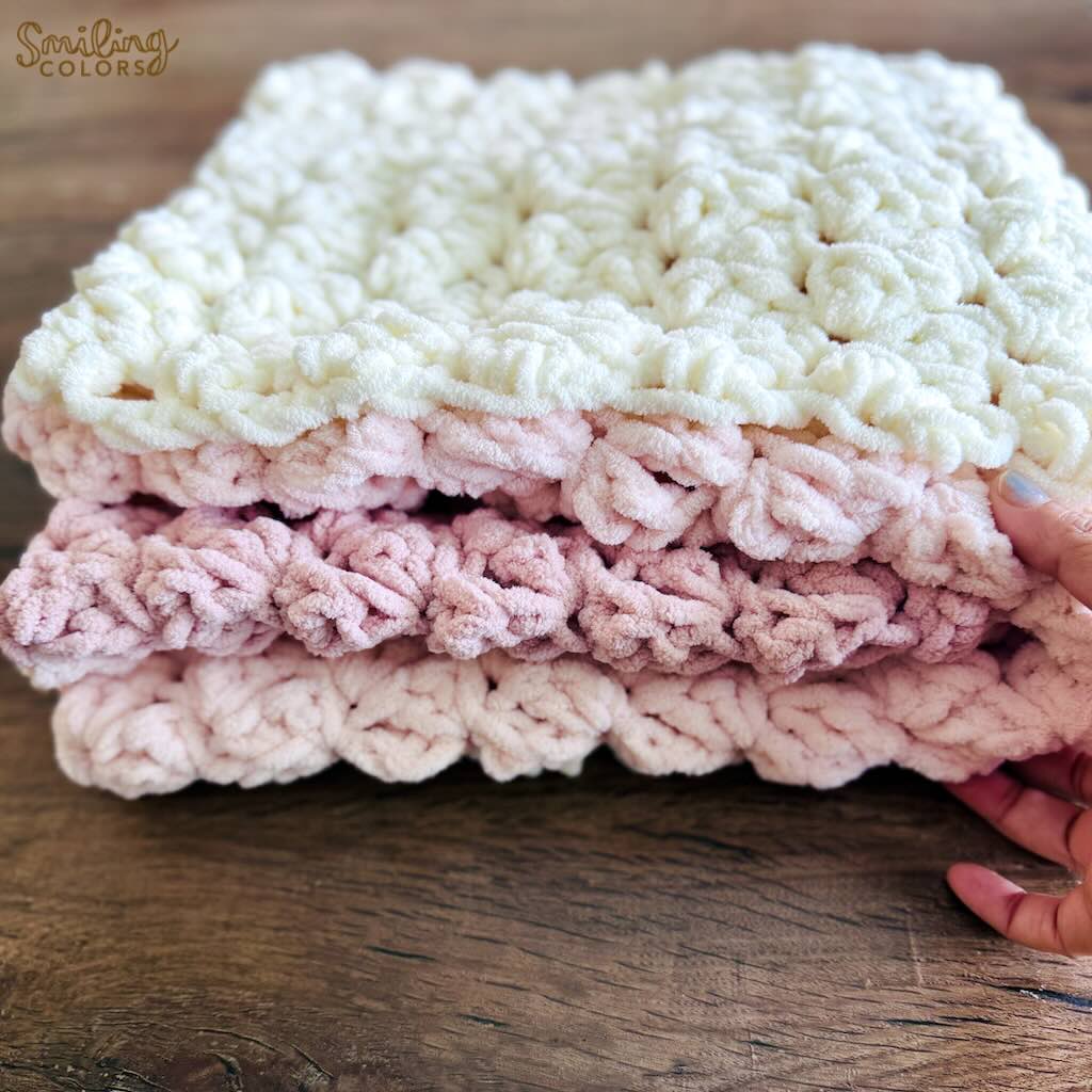 Smiling Colors Simple Crochet Baby Blanket