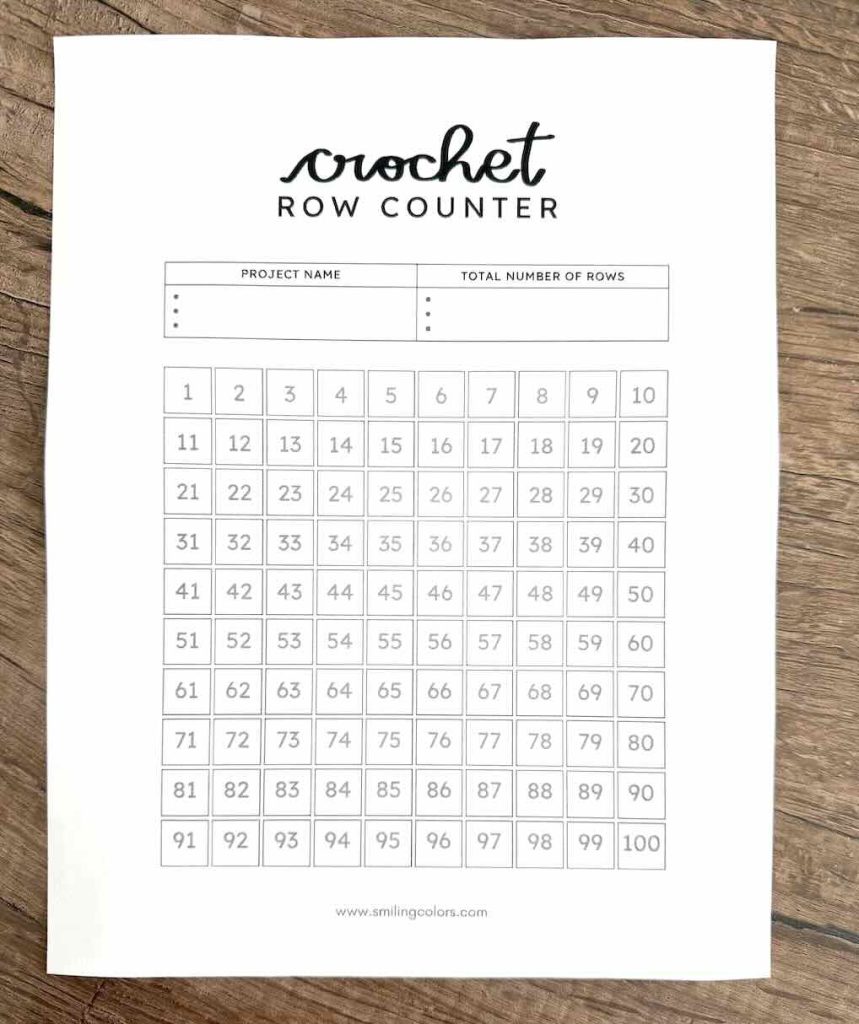 crochet row counter