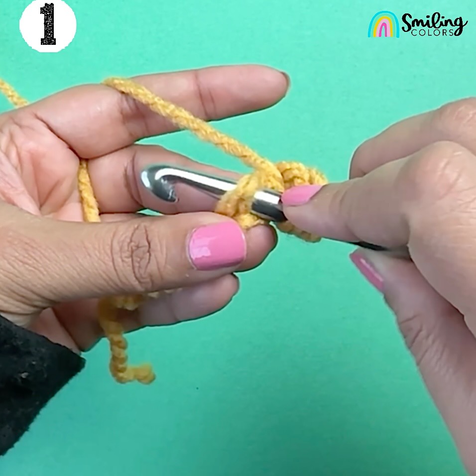How To Half Double Crochet (hdc) step by step 1