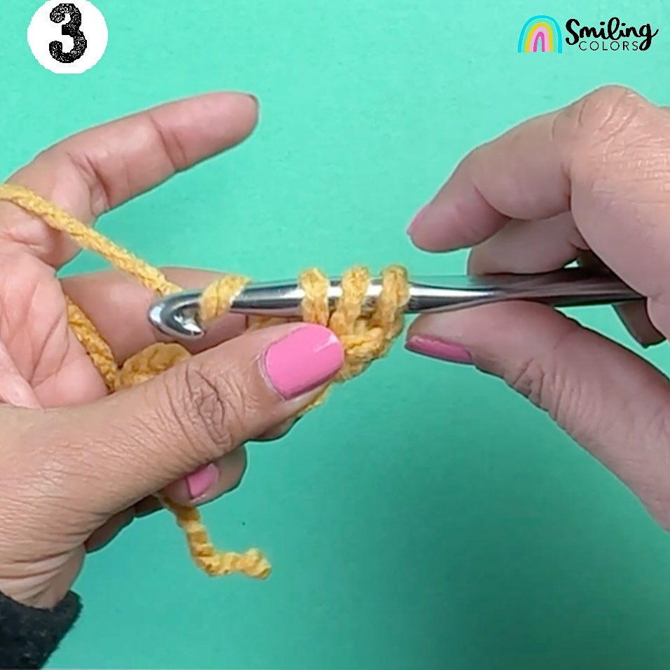 How To Half Double Crochet (hdc) step by step 3