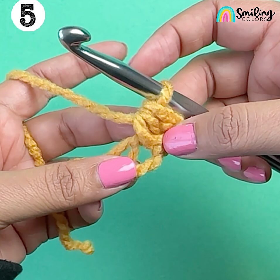 How To Half Double Crochet (hdc) step by step 5