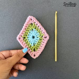 SC free Crochet Diamond Pattern Step by Step Tutorial