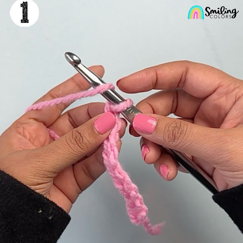 how to treble crochet step by step 1