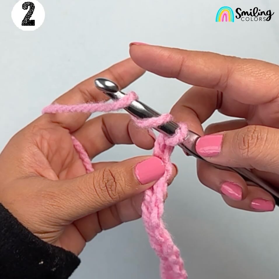 how to treble crochet step by step 2