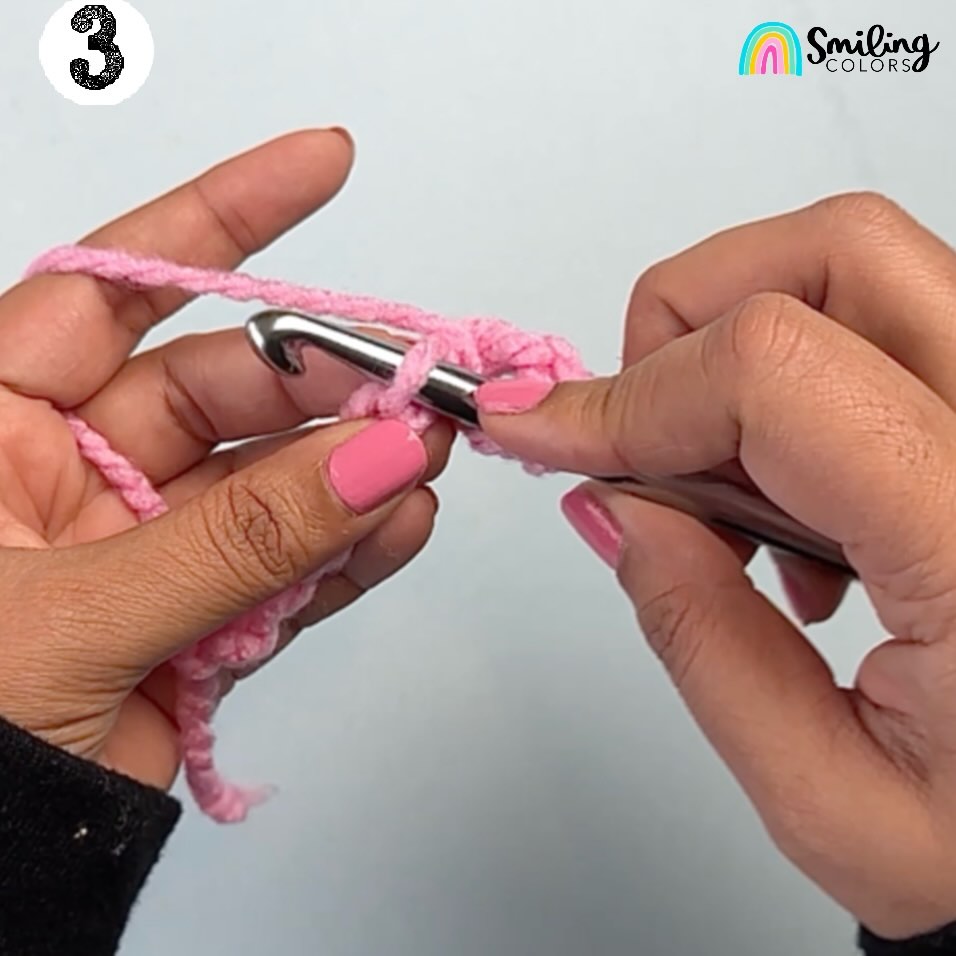 how to treble crochet step by step 3