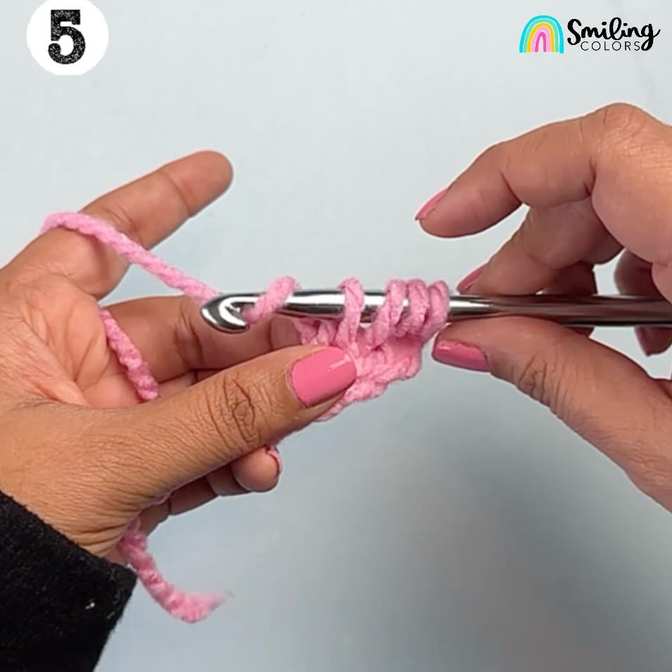 how to treble crochet step by step 5