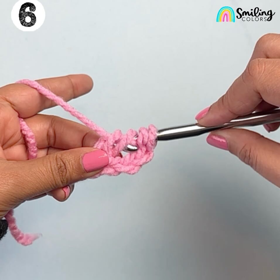 how to treble crochet step by step 6