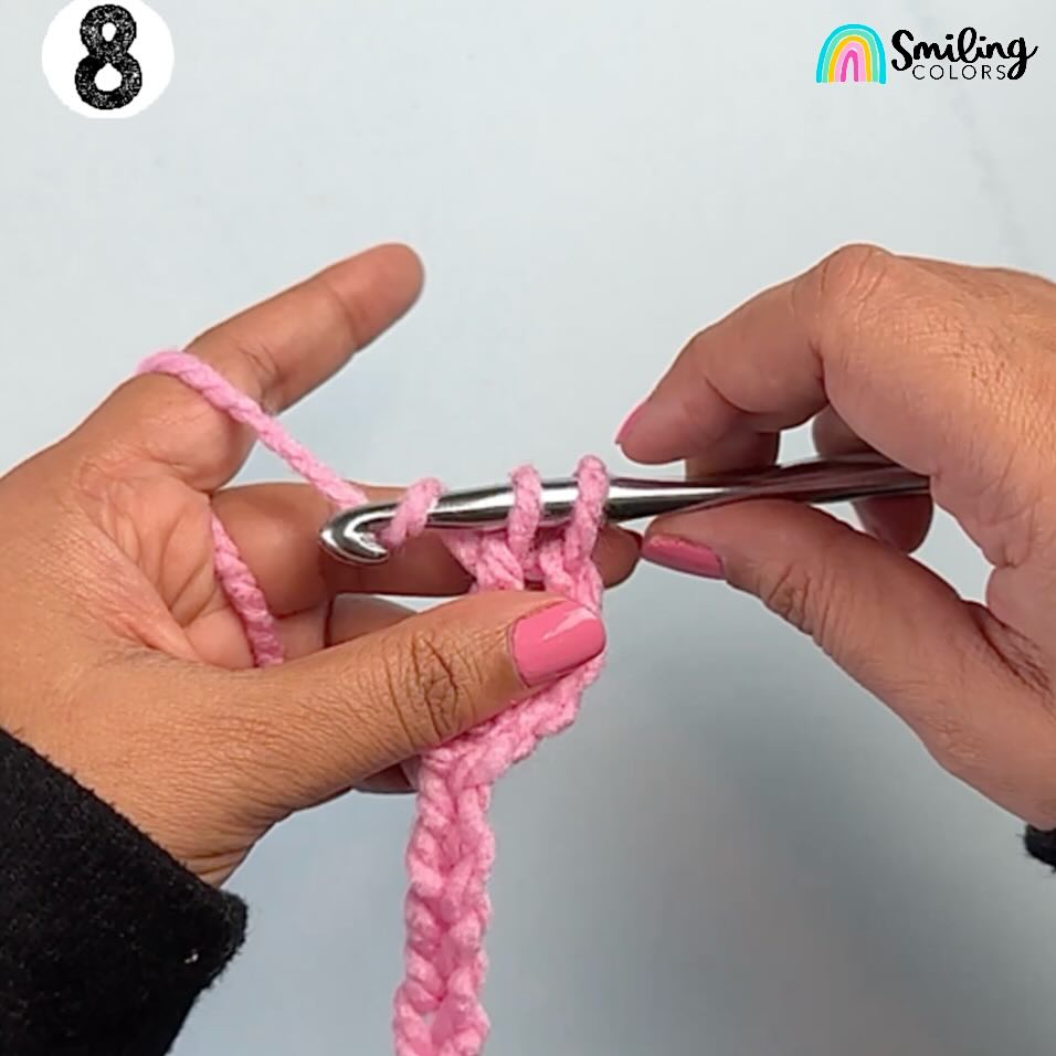 how to treble crochet step by step 8