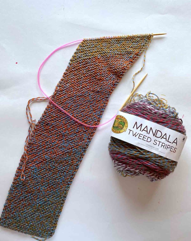 bias garter scarf free pattern