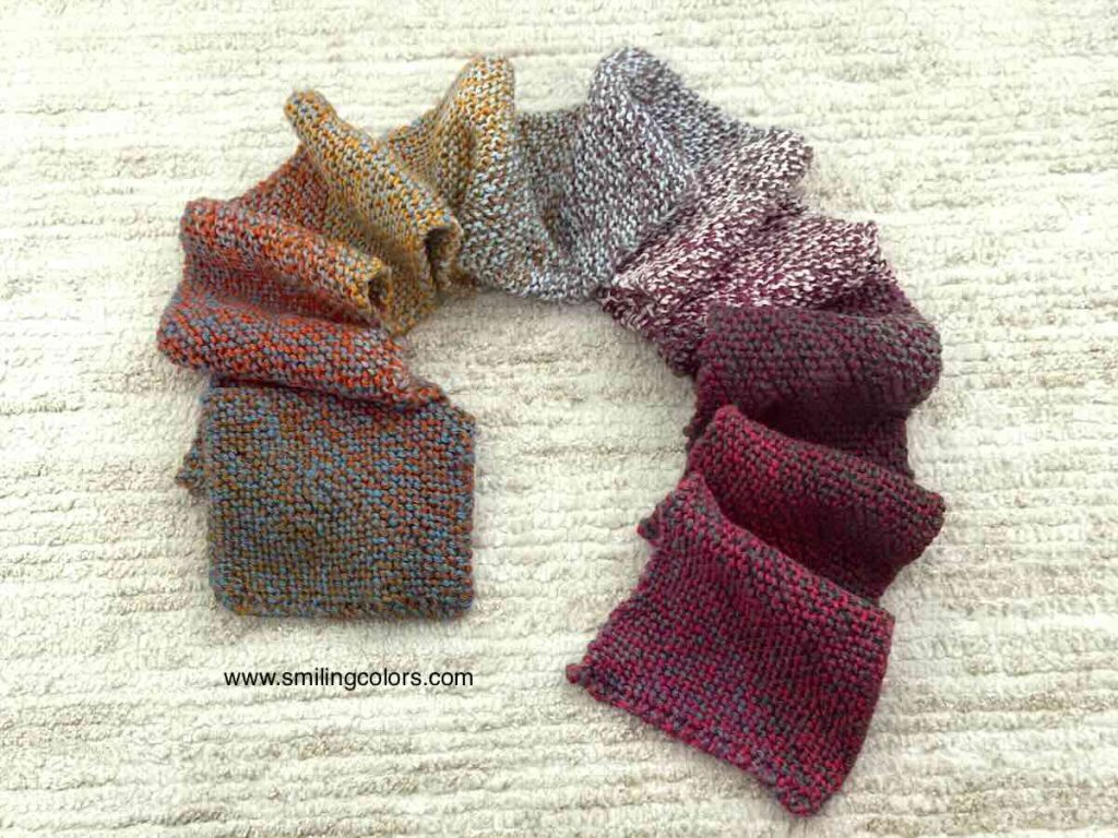 bias garter scarf knit free pattern