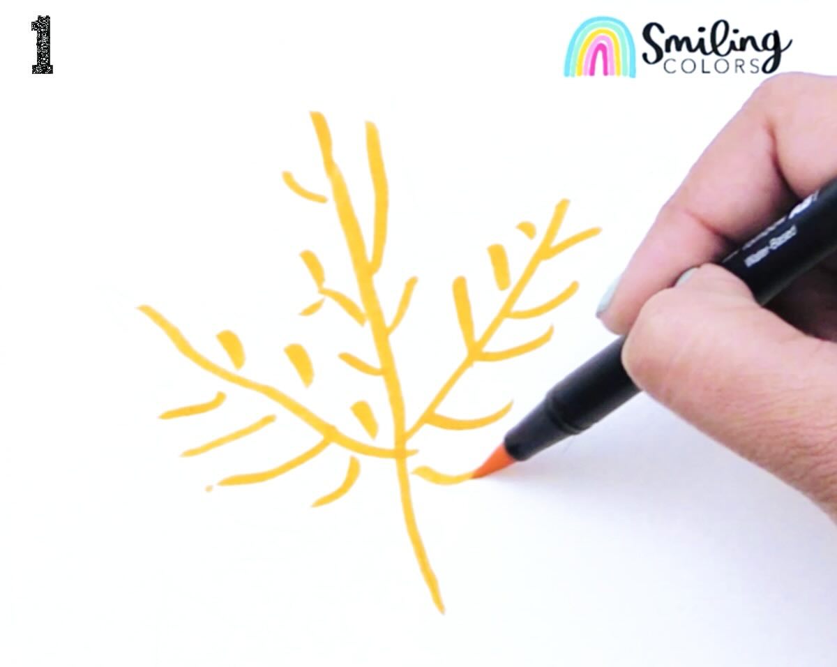 Easy Watercolor Maple Leaf Tutorial