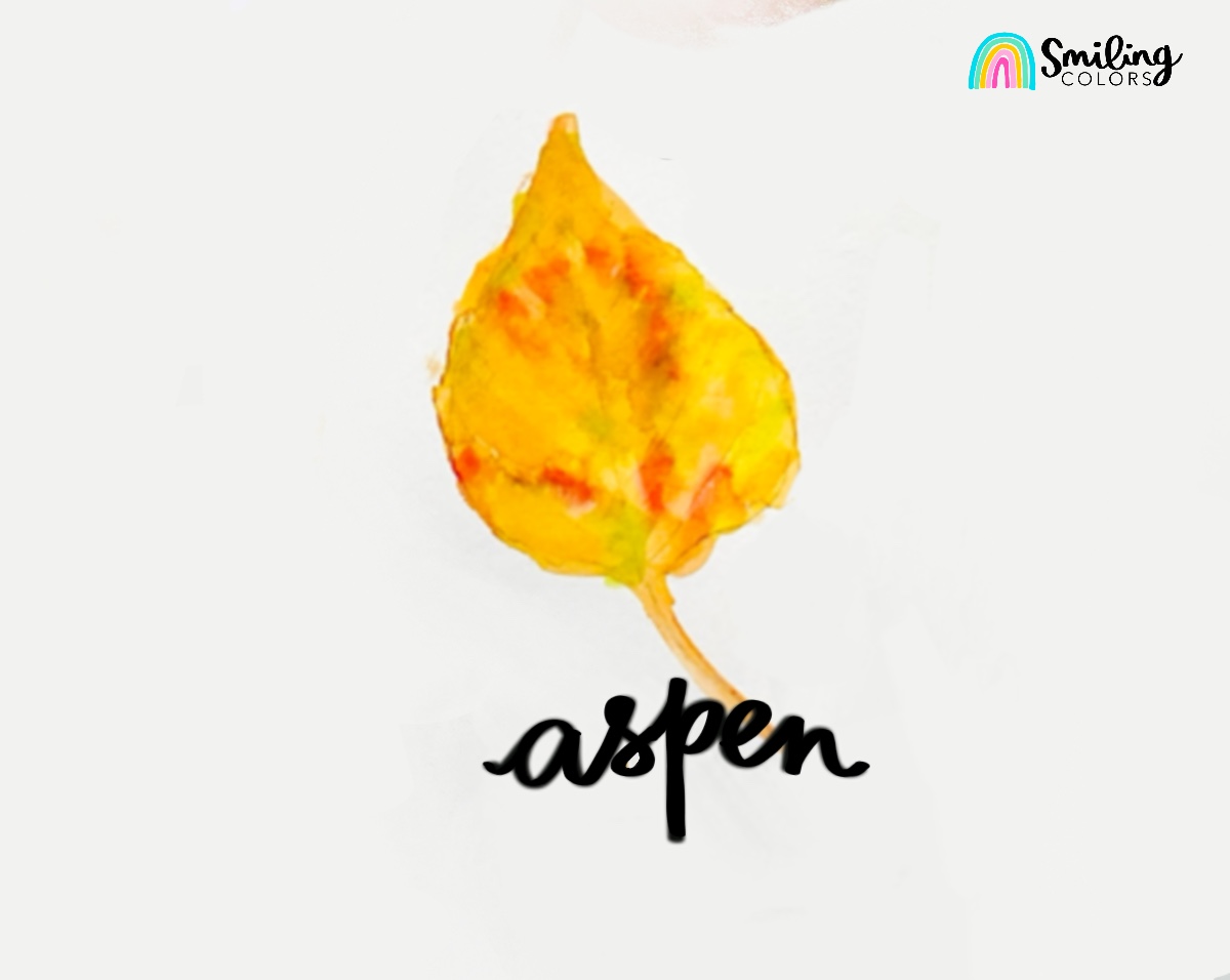 Watercolor Aspen Leaf Tutorial
