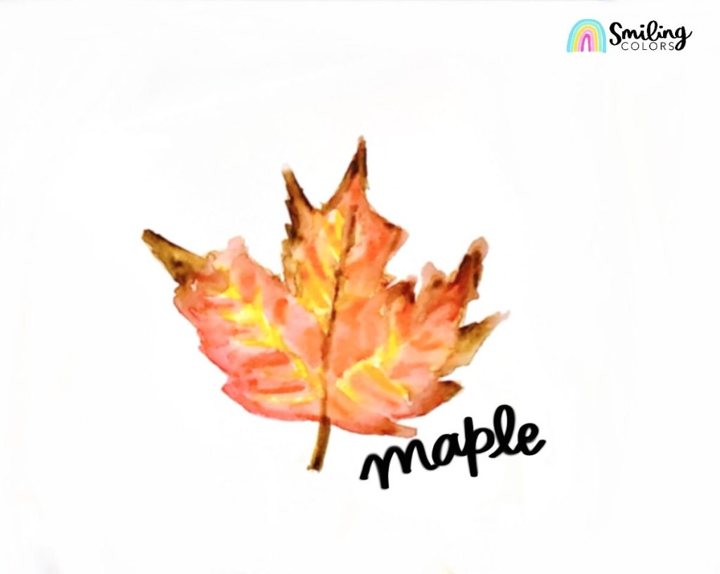 watercolor maple leaf tutorial