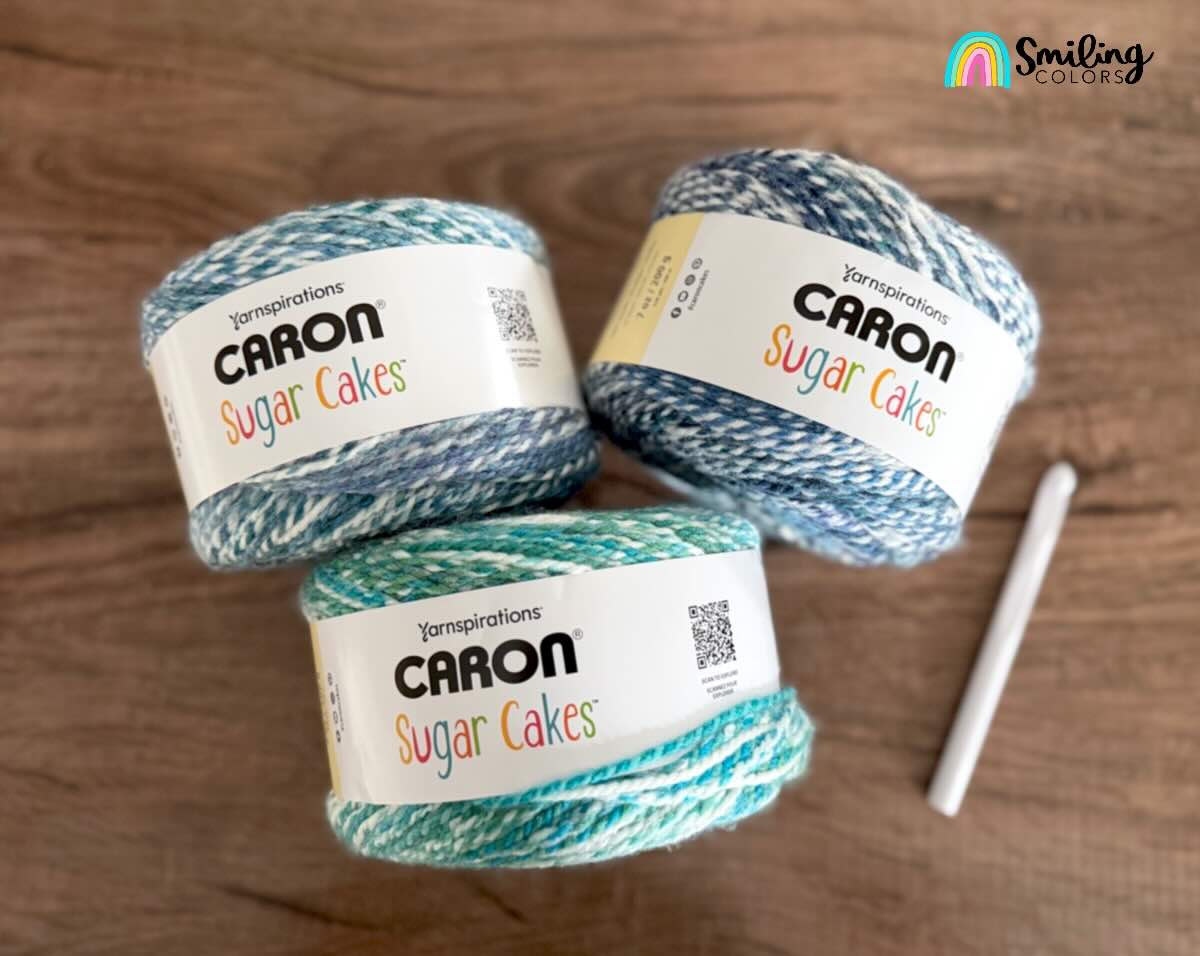 crochet square blanket pattern caron sugar cakes yarn