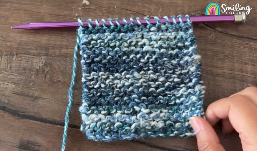 caron sugar cakes knitting swatch