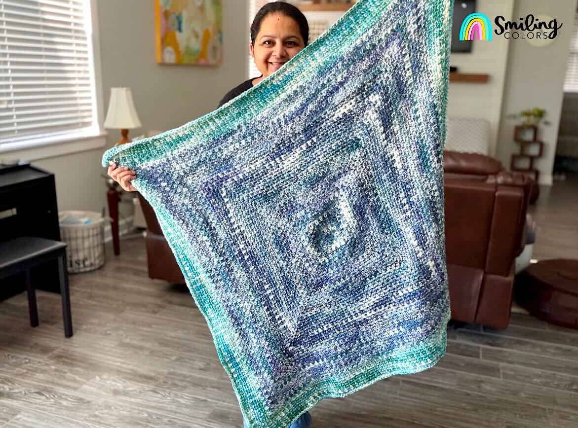 finished crochet square blanket pattern