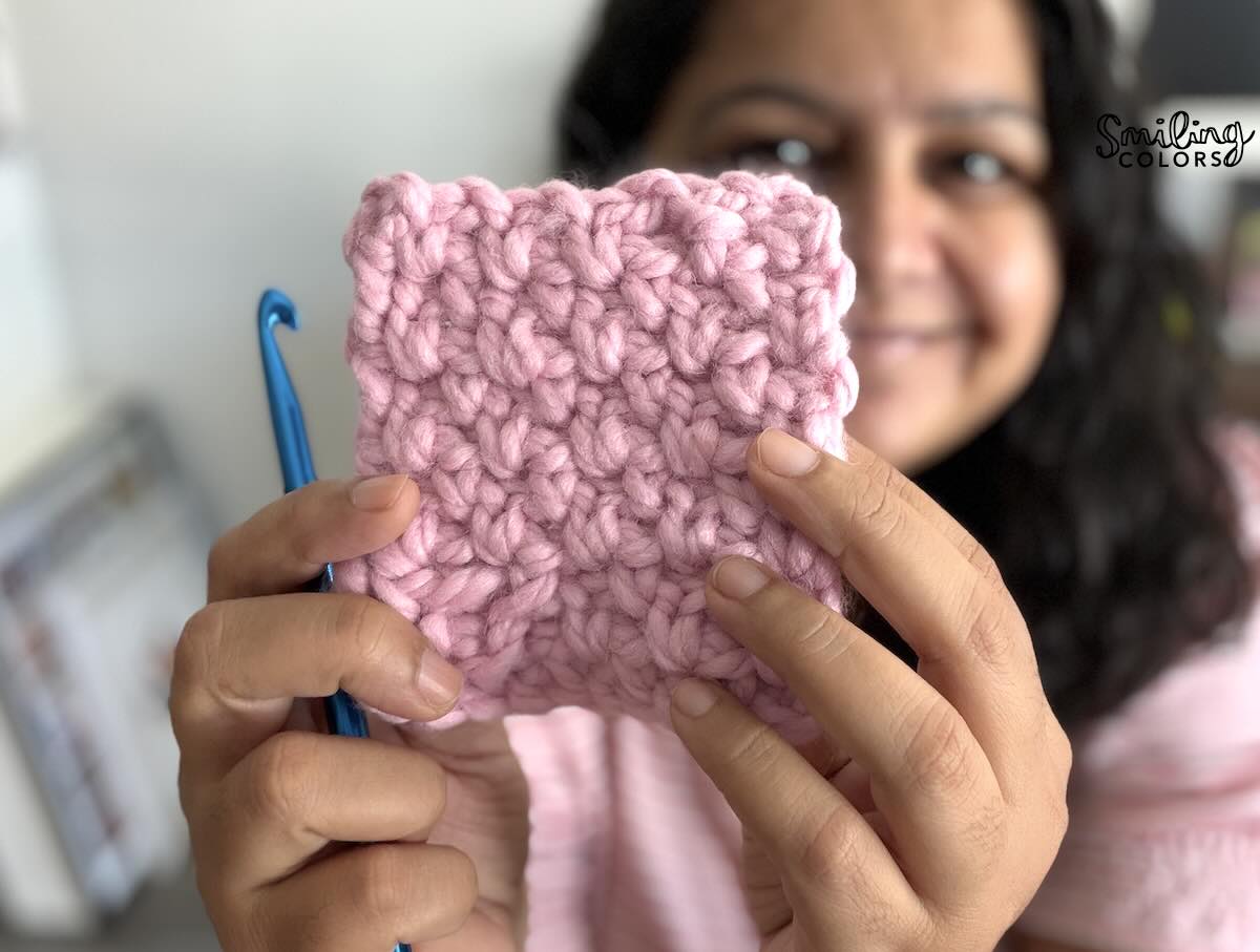 how to crochet moss stitch flat